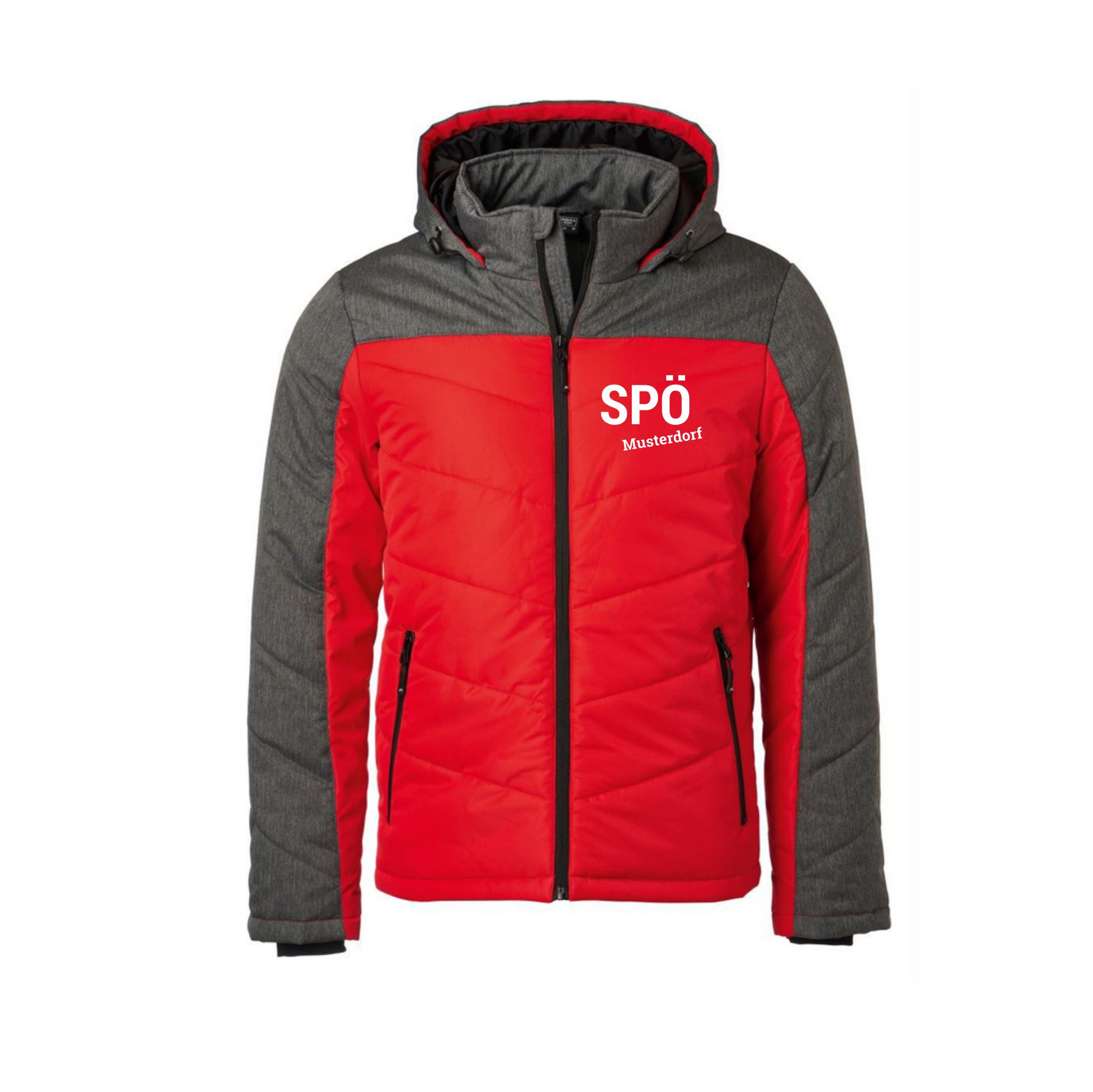 Steppjacke Herren mit SPÖ Logo und Ortsnamen