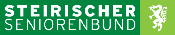 Ein grün-weißes Schild mit der Aufschrift „sterischer Seniorenbund“